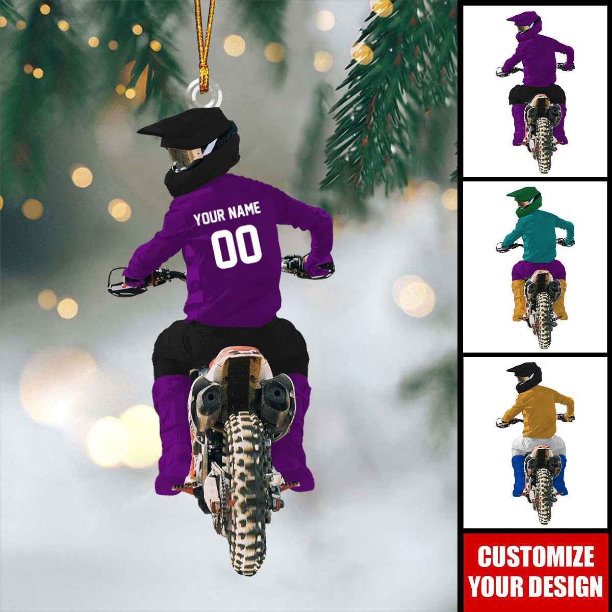 Personalized Motocross Ornament- Gift For Racing Lovers - 2024 New Release