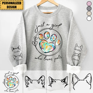 Just A Girl Who Loves Dogs-Personalized Unisex Sweatshirt&Hoodie-Gift For Pet Lovers