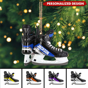 Personalized Ice Hockey Skates Ornament-Gift for Hockey Lover-2024 New Release