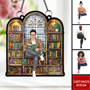 New Release - Personalized Gifts For Book Lover Suncatcher Ornament