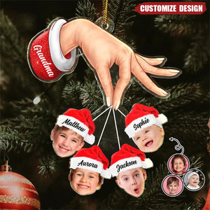 2024 New Release Custom Photo Grandma Grandkids Christmas Gift - Personalized Acrylic Ornament