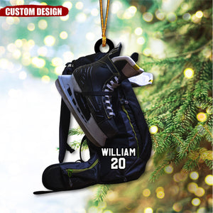 Personalized Ice Hockey Bag Christmas Ornament, Gift For Ice Hockey Players-2024 New Release