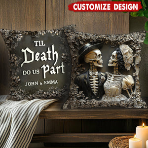 Til Death Do Us Part - Personalized Couple Pillow - Anniversary Gift For  Husband,Wife