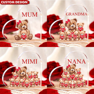 Mama Bear With Little Kids - Personalized Acrylic Plaque Mother's Day Gift