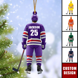 Personalized Hockey Player Christmas Ornament Gift For Hockey Lovers-2024 New Release