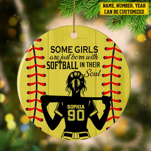 2024 New Release - Personalized Softball Girl Christmas Ornament , Gift For Softball Lovers