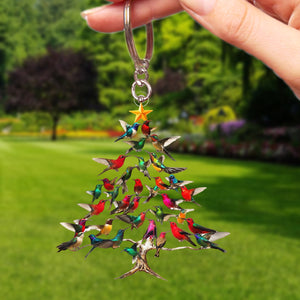 Hummingbird Christmas Keychain-Gifts For Hummingbird Lover