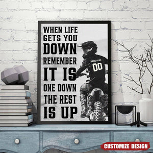 Personalized Motocross Life Lessons Poster- Gift For Racing Lovers