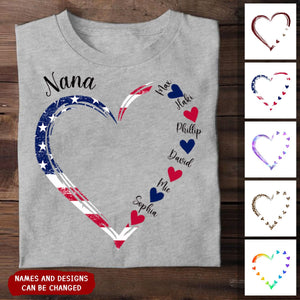 Grandma and Grandkids Hearts, Best Gift Birthday, New Mom Gift T-Shirt