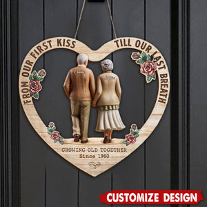 Personalized Couple Wooden Sign - Anniversary Gift Idea For Husband,Wife