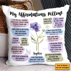 Personalized Gift For Woman Christian Affirmation Pillow