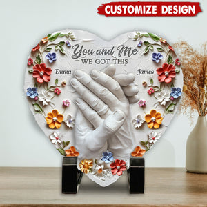 I Met You I Liked You - Personalized Couple Heart Shaped Stone