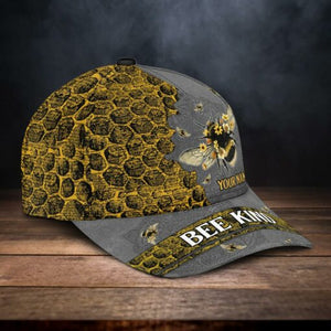 Personalized Bee Cap For Farmer, Hive Art Be Kind Classic Cap For Bee Lovers