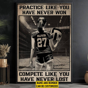 Personalized Volleyball Motivation Poster-Gift For Volleyball Lover