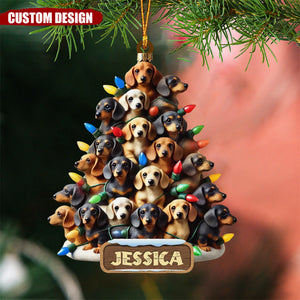 Personalized Dachshund Ornament-Gifts For Dog Lover-2024 New Release