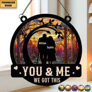 From Our First Kiss Anniversary Gift - Personalized Window Hanging Suncatcher Ornament