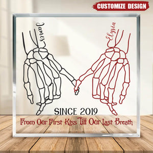 Personalized Couple Halloween Square Acrylic Plaque - Gift Idea For Couple