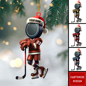 Personalized Hockey Player Christmas Ornament Gift For Hockey Lover-2024 New Release