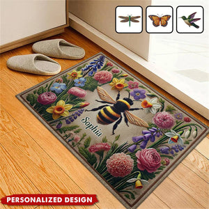 Beautiful Flowers Garden-Personalized Doormat-Gift For Family Friends