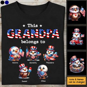 This Grandpa Belongs To - Personalized 4th Of July T-Shirt