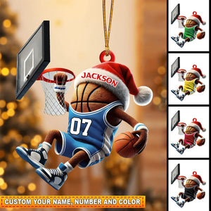 Personalized Basketball Christmas Ornament Gift For Basketball Lovers-2024 New Release