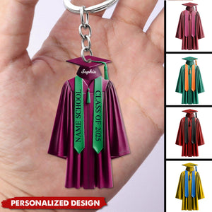 Be The Best Of Whatever You Are-Personalized Keychain-Graduation Gift For Family And Friends