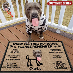 Custom Photo When You Visit My House Pet - Personalized Doormat