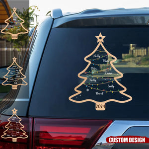 2024 New Release - Wish You A Wonderful Christmas - Personalized Christmas Tree Decal- Gift For Family Members