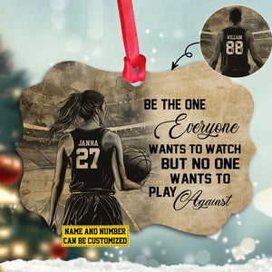 2024 New Release Personalized Basketball Christmas Wood Ornament Gift For Basketball Lovers