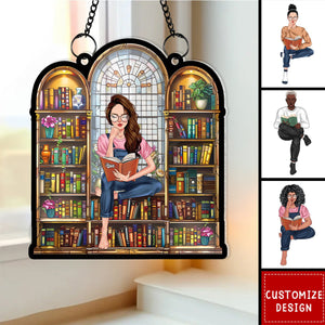 New Release - Personalized Gifts For Book Lover Suncatcher Ornament