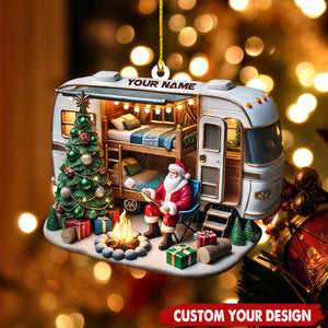 Personalized Santa RV Camping Ornament-Gift for Camping and Travel Lovers-2024 New Release