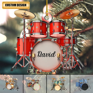 Personalized Drum Set Christmas Ornament Gift For Drummer Player - 2024 New Release