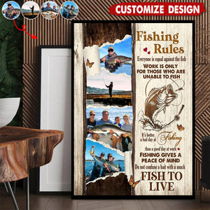 Personalized Fishing Photo Poster, Gift For Fishing Lovers