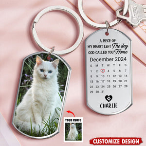 Custom Photo A Loyal Heart Never Fades-Memorial Personalized Keychain-Gift For Pet Lover