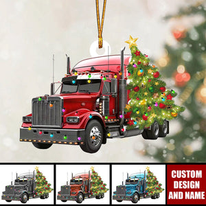 Personalized Truck Christmas Ornament - Gifts For Truck Driver&Truck Lovers