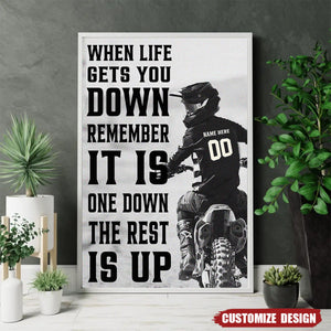 Personalized Motocross Life Lessons Poster- Gift For Racing Lovers