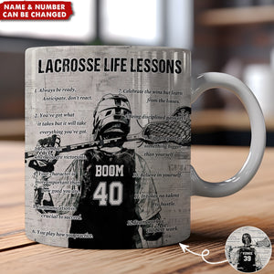 Personalized Lacrosse Life Lessons Mug - Great Gift For Lacrosse Lovers