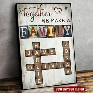 Personalized Family Crossword Art Poster