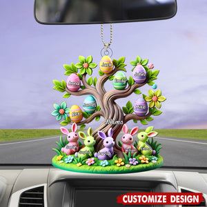 Easter Grandma Tree-Personalized Acrylic Car Ornament