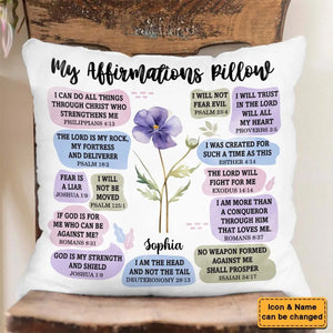 Personalized Gift For Woman Christian Affirmation Pillow