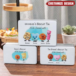 Personalized Food Grade Metal Biscuit Tin - Gift For Family