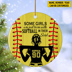 2024 New Release - Personalized Softball Girl Christmas Ornament , Gift For Softball Lovers