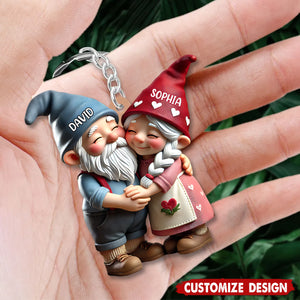 Growing Together - Personalized Husband And Wife Acrylic Keychain