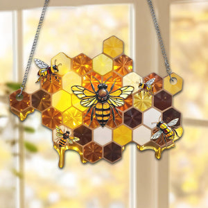 Honey Bee Suncatcher Ornament-Gifts for Bee Lover