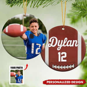 2024 New Release American Football-Personalized Ceramic Photo Ornament-Gift For American Football Lovers