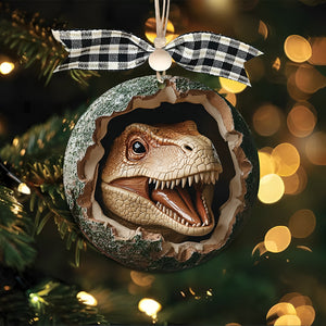 Dinosaur Christmas Ornament-Gift For Dinosaur Lover-2024 New Release