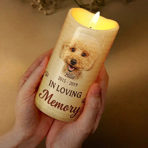 Don't Cry For Me I'm Okay - Personalized Dog Cat Memorial Flameless LED Candle