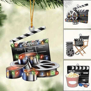 2024 New Release Personalized Film Clapboard Christmas Ornament, Christmas Gift For Watching Movie Lover