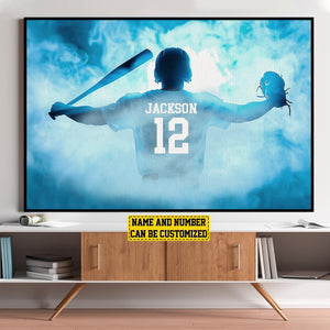 Personalized Victory Baseball Player Poster - Gift For Baseball Lovers