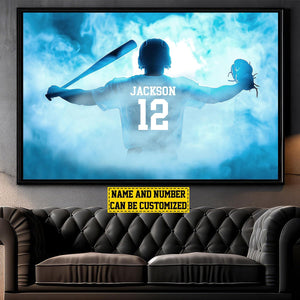 Personalized Victory Baseball Player Poster - Gift For Baseball Lovers